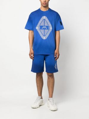 T-shirt mit print mit farbverlauf A-cold-wall* blau