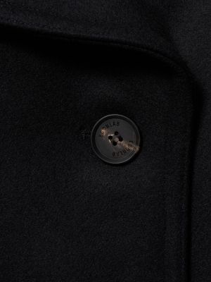 Palton de lână din cașmir oversize Egonlab negru