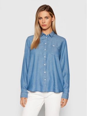 Relaxed риза с джобове Lee синьо