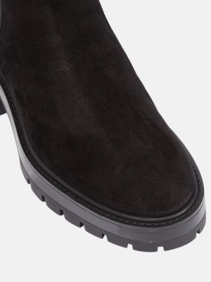Semišové chelsea boots Aquazzura čierna