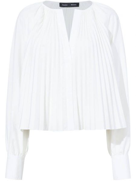 Πλισέ μπλούζα Proenza Schouler λευκό