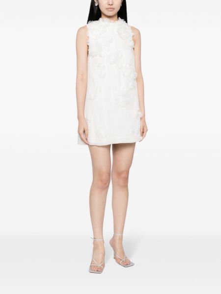 Květinové koktejlové šaty Rachel Gilbert bílé