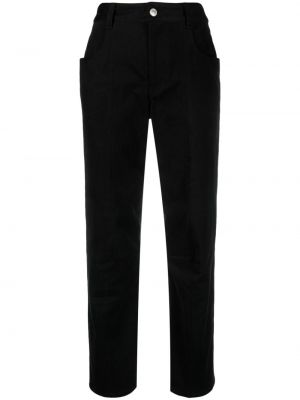 Παντελόνι με κουμπιά Isabel Marant μαύρο