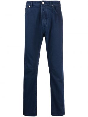 Slim fit skinny jeans aus baumwoll Brunello Cucinelli blau