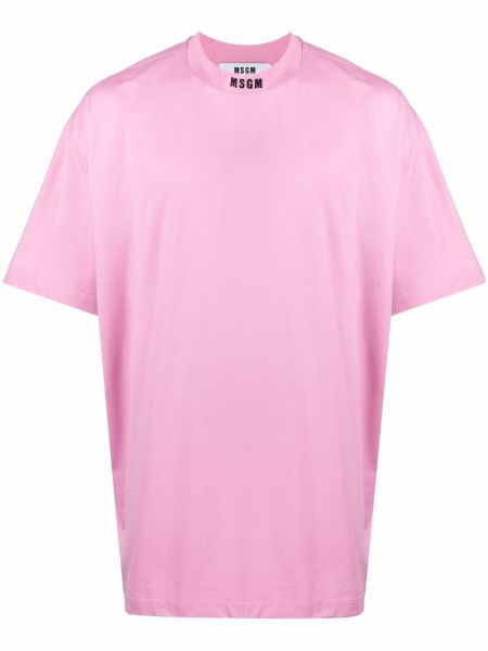 Camiseta con bordado Msgm rosa