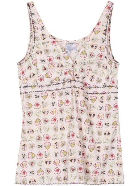 Herzmuster top mit print Chanel Pre-owned pink