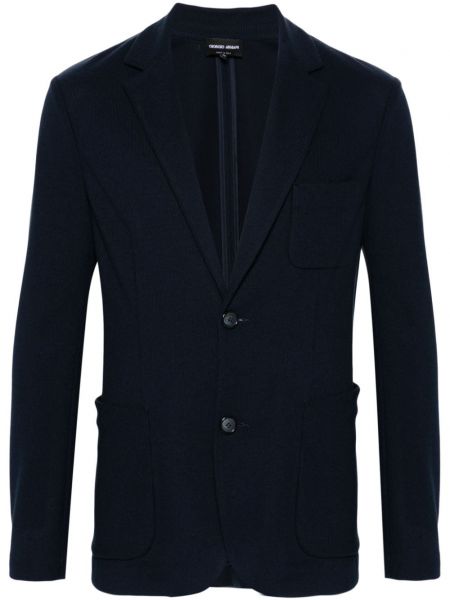 Strikket blazer Giorgio Armani blå