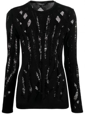 Пуловер Versace черно