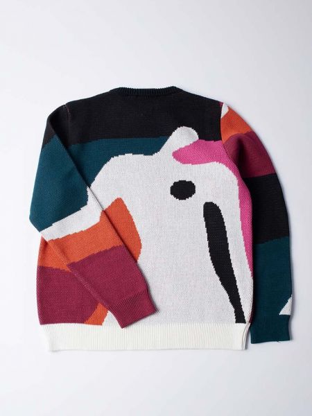 Dzianinowy sweter bawełniany By Parra