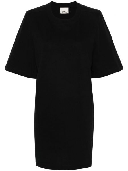 Bombažna mini obleka Isabel Marant črna