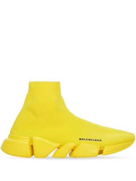 Baskets en tricot Balenciaga Speed jaune