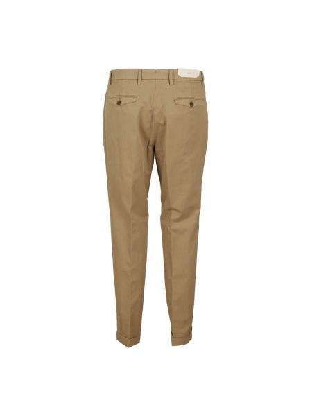Pantalones chinos de lino Briglia marrón