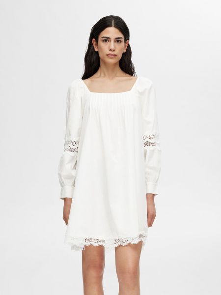 Robe Selected Femme blanc