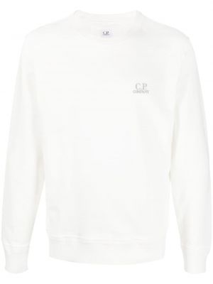 Sweatshirt med broderi C.p. Company vit