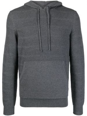 Hoodie di lana Corneliani grigio