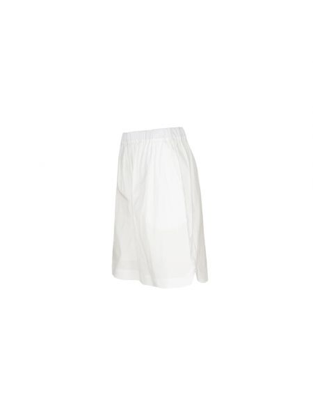 Pantalones cortos de algodón de playa Max Mara blanco