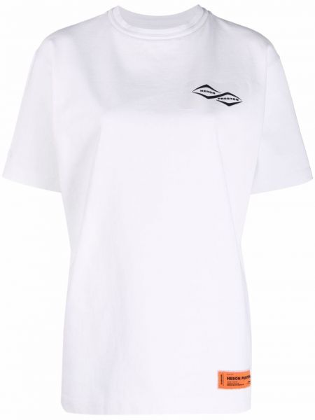Camiseta con estampado de rombos Heron Preston blanco
