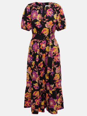 Květinové bavlněné midi šaty Diane Von Furstenberg