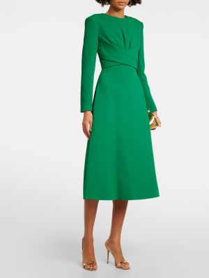 Платье миди из крепа Emilia Wickstead зеленое