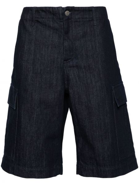 Pantaloni scurți din denim Yves Salomon albastru