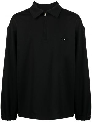 Polo majica z zadrgo Zzero By Songzio črna