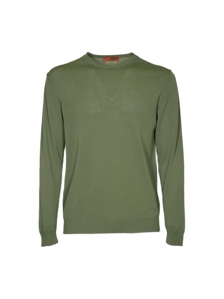 Sweter z krepy Daniele Fiesoli zielony