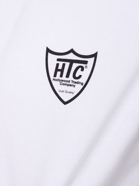Kokvilnas t-krekls ar apdruku džersija Htc Los Angeles balts
