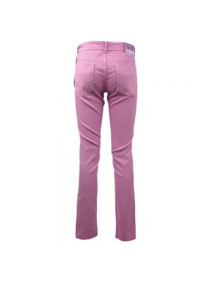 Jeansy skinny slim fit Versace Jeans Couture różowe