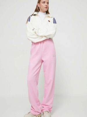 Рожеві однотонні спортивні штани Ellesse