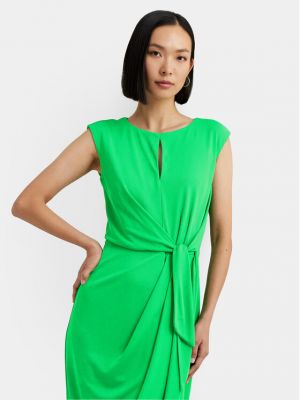 Sukienka midi dopasowana Lauren Ralph Lauren zielona