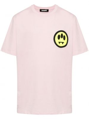 Тениска с принт Barrow розово