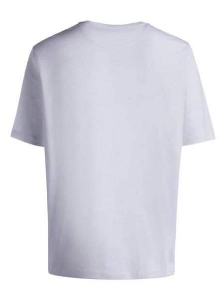 Haftowana koszulka bawełniana Bally biała