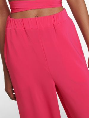 Pantalones de tela jersey bootcut Max Mara rosa