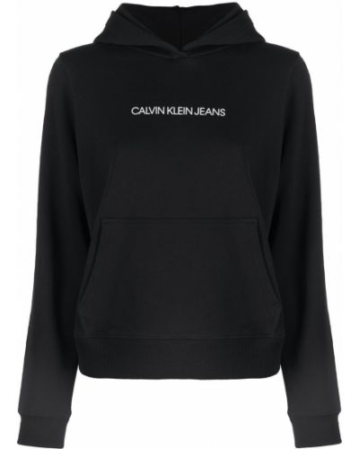 Sudadera con capucha Calvin Klein Jeans negro