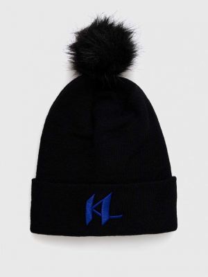 Шерстяная шапка Karl Lagerfeld черная