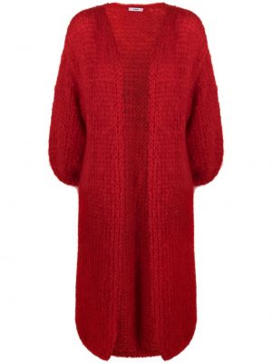 Moherowy płaszcz Maiami czerwony