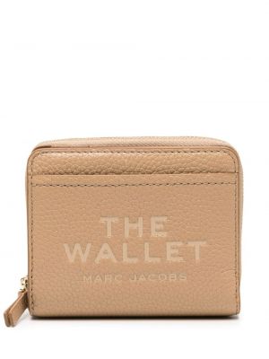 Kožená peněženka Marc Jacobs hnědá