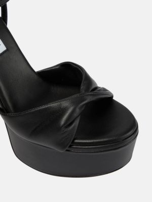 Sandale din piele cu platformă Aquazzura negru