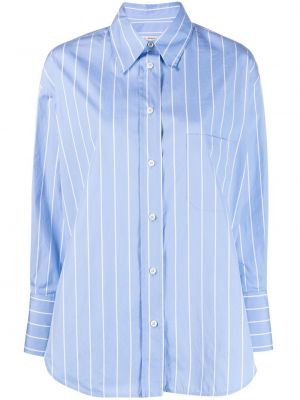 Pruhovaná bavlnená košeľa Alberto Biani modrá