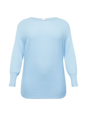 Пуловер Only Carmakoma синьо