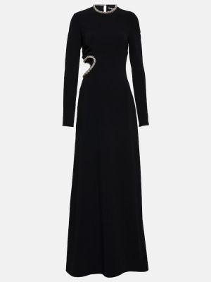 Μάξι φόρεμα με πετραδάκια Stella Mccartney μαύρο