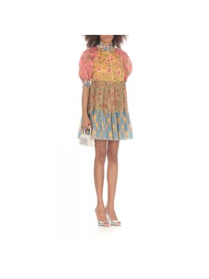 Mini vestido de algodón de flores con estampado Zimmermann