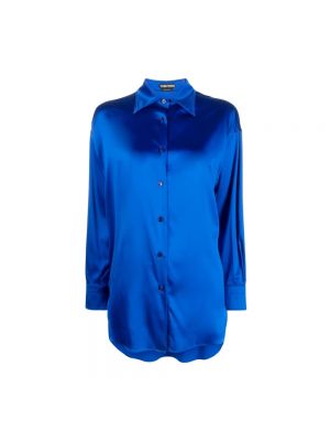 Camicia di seta Tom Ford blu