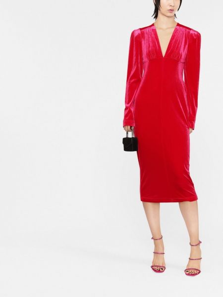 Midi suknele v formos iškirpte Philosophy Di Lorenzo Serafini raudona
