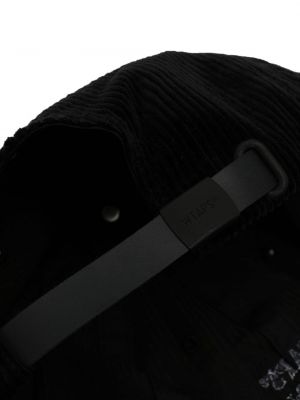 Manšestrová kšiltovka s výšivkou Wtaps černá