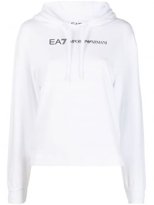 Hoodie Ea7 Emporio Armani vit