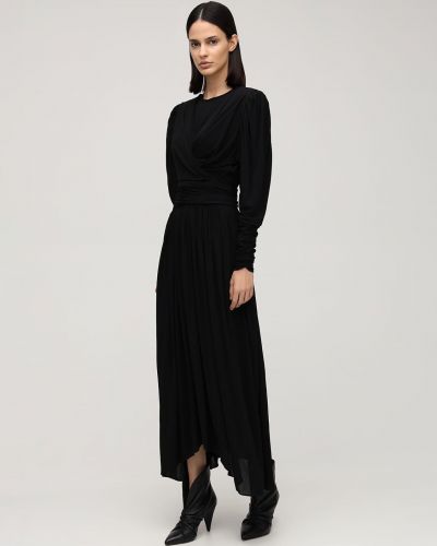 Midi šaty jersey Isabel Marant černé