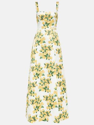 Květinové midi šaty Emilia Wickstead žluté