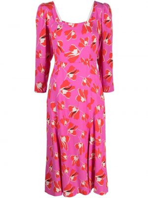 Šaty s potiskem Dvf Diane Von Furstenberg růžové