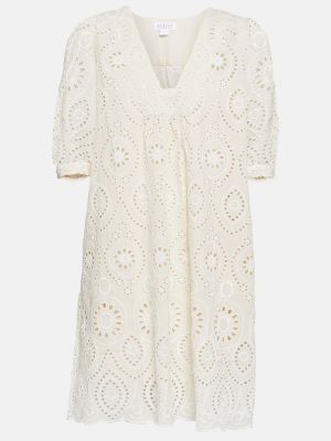 Aksamitna sukienka bawełniana Velvet biała